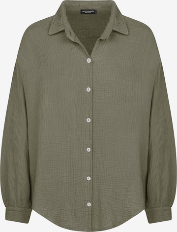 SASSYCLASSY Bluse 'kürzere Variante' in Grün: Vorderseite