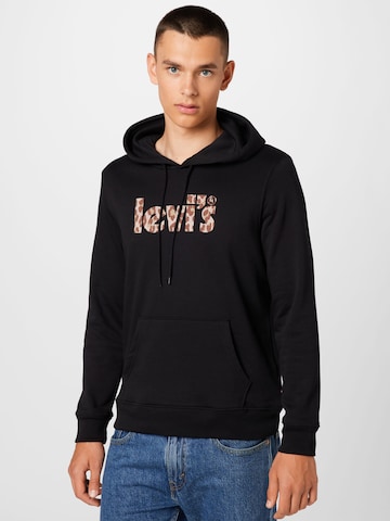 LEVI'S ® Sweatshirt 'LSE T3 Graphic Hoodie' in Black: front