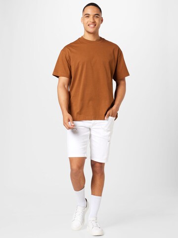 T-Shirt WEEKDAY en marron