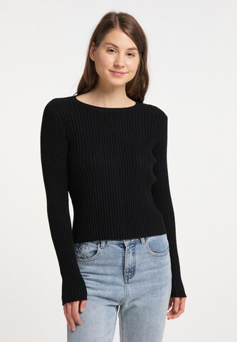 Mo ESSENTIALS Sweater in Black: front