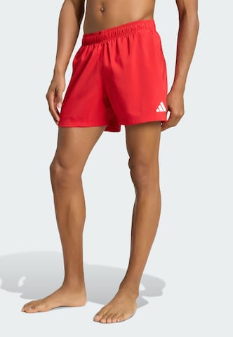 ADIDAS SPORTSWEAR - Calções de banho desportivos 'ESS' em vermelho: frente