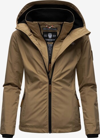 MARIKOO Weatherproof jacket 'Erdbeere' in Brown: front