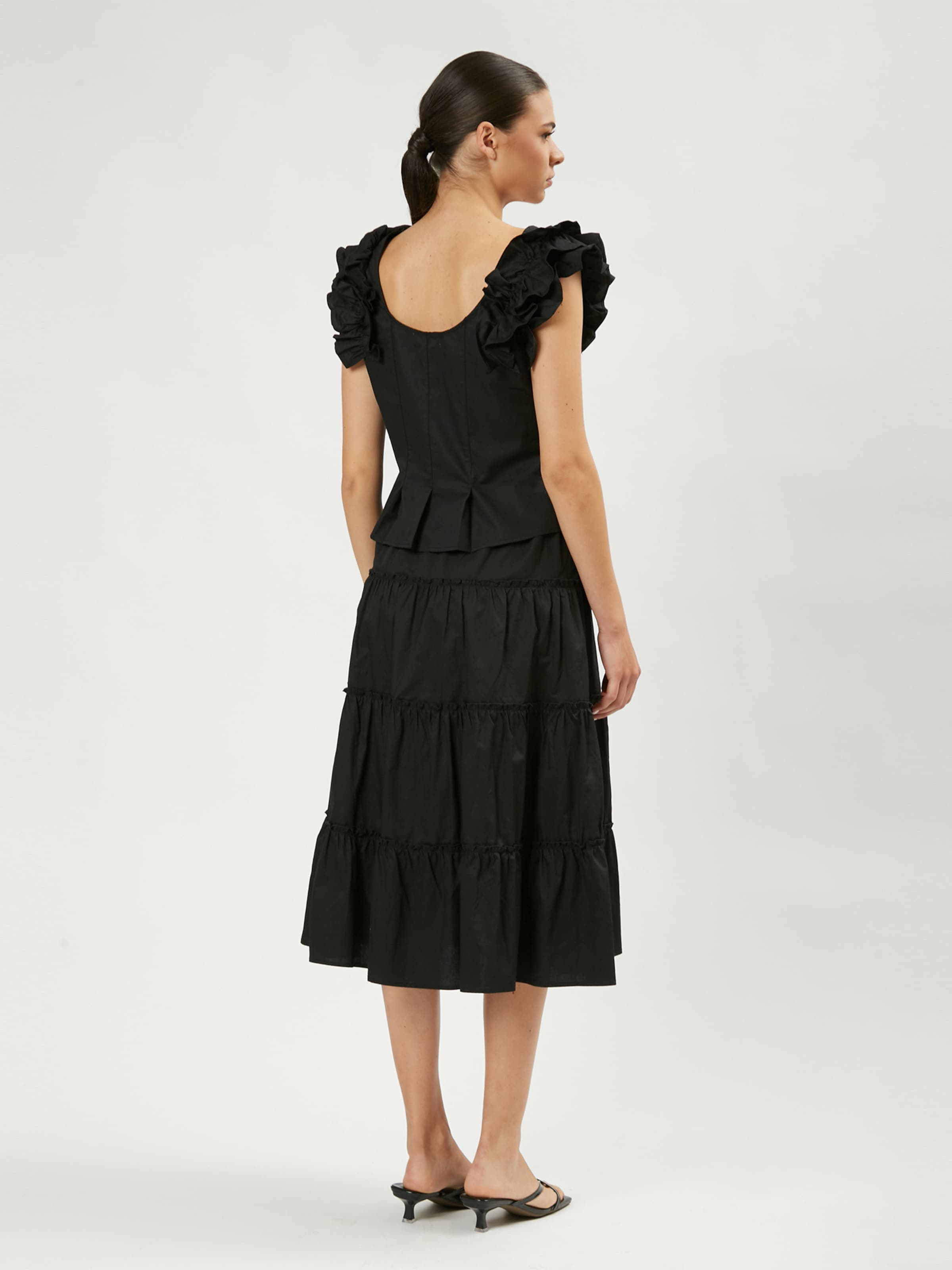 Influencer Bluse 'Popline' in Schwarz