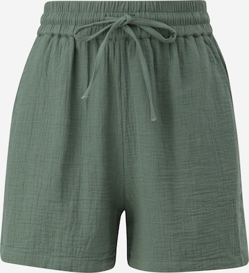 QS Wide leg Broek in Groen: voorkant