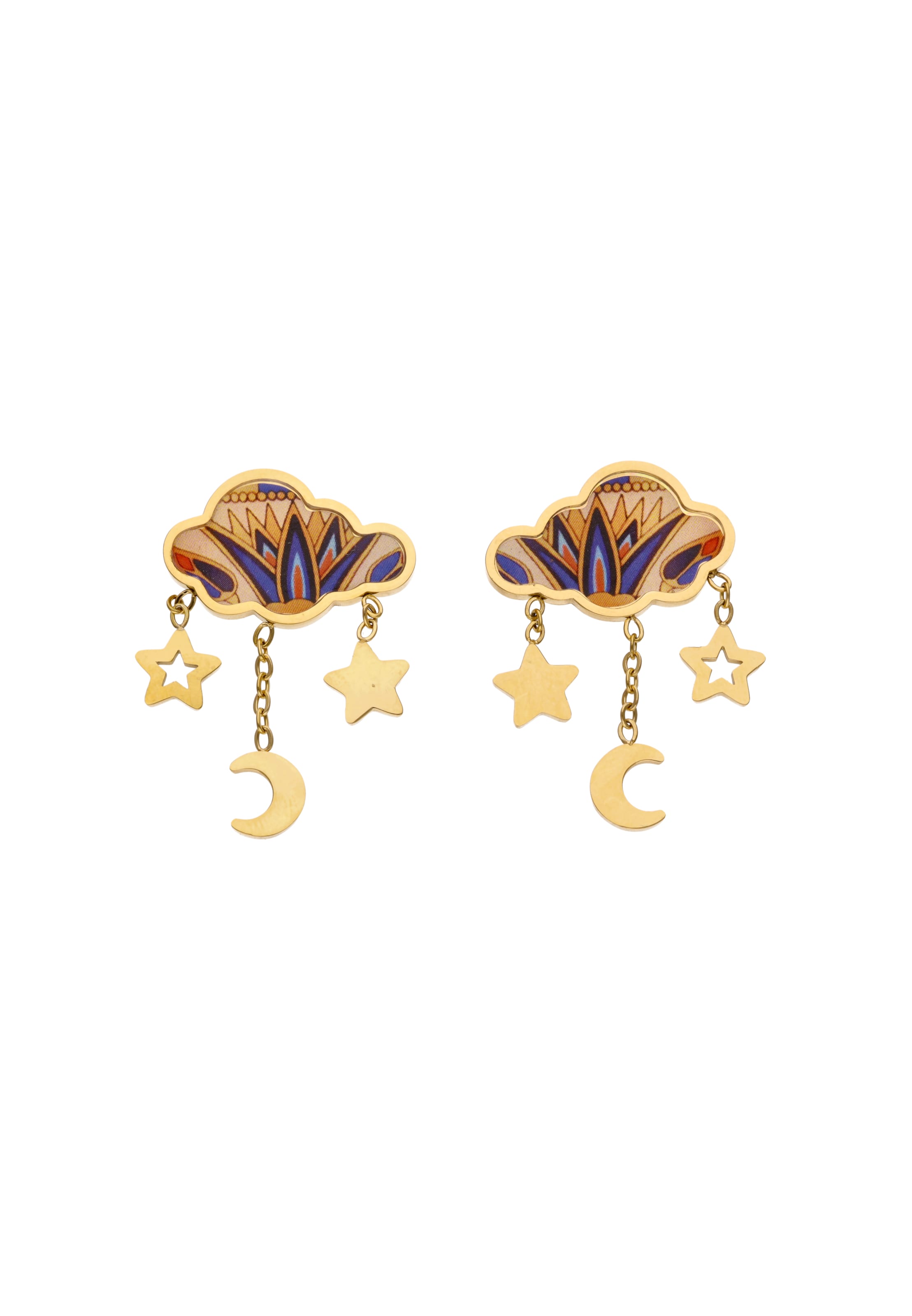 IZIA - Pendientes en oro: frente