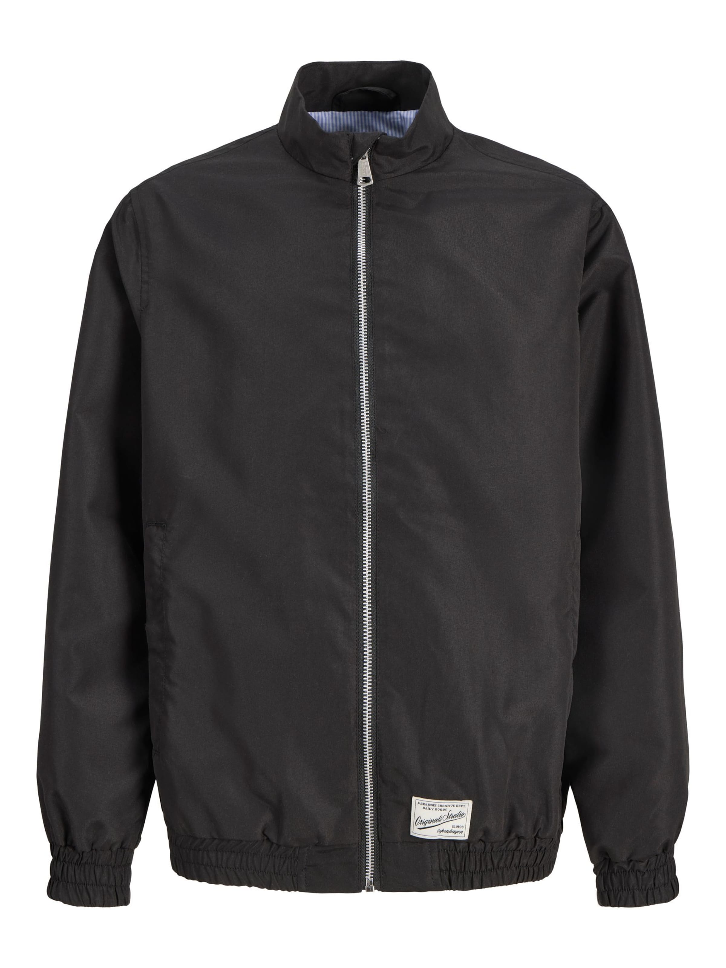 Veste mi-saison Jack & Jones Junior en noir : devant