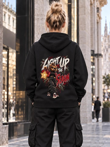LUNØIR Studio Sweatshirt 'BOSS Femme Christmas Star Lantern' in Black