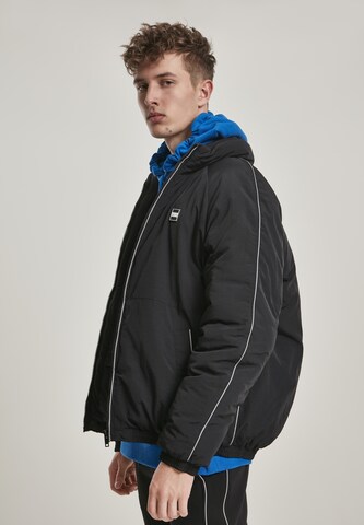 Urban Classics Between-Season Jacket 'Reflective Piping' in Black