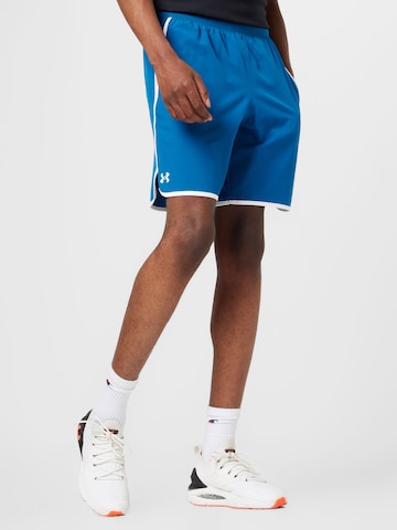 UNDER ARMOUR Štandardný strih Športové nohavice 'HIIT' - Modrá: predná strana