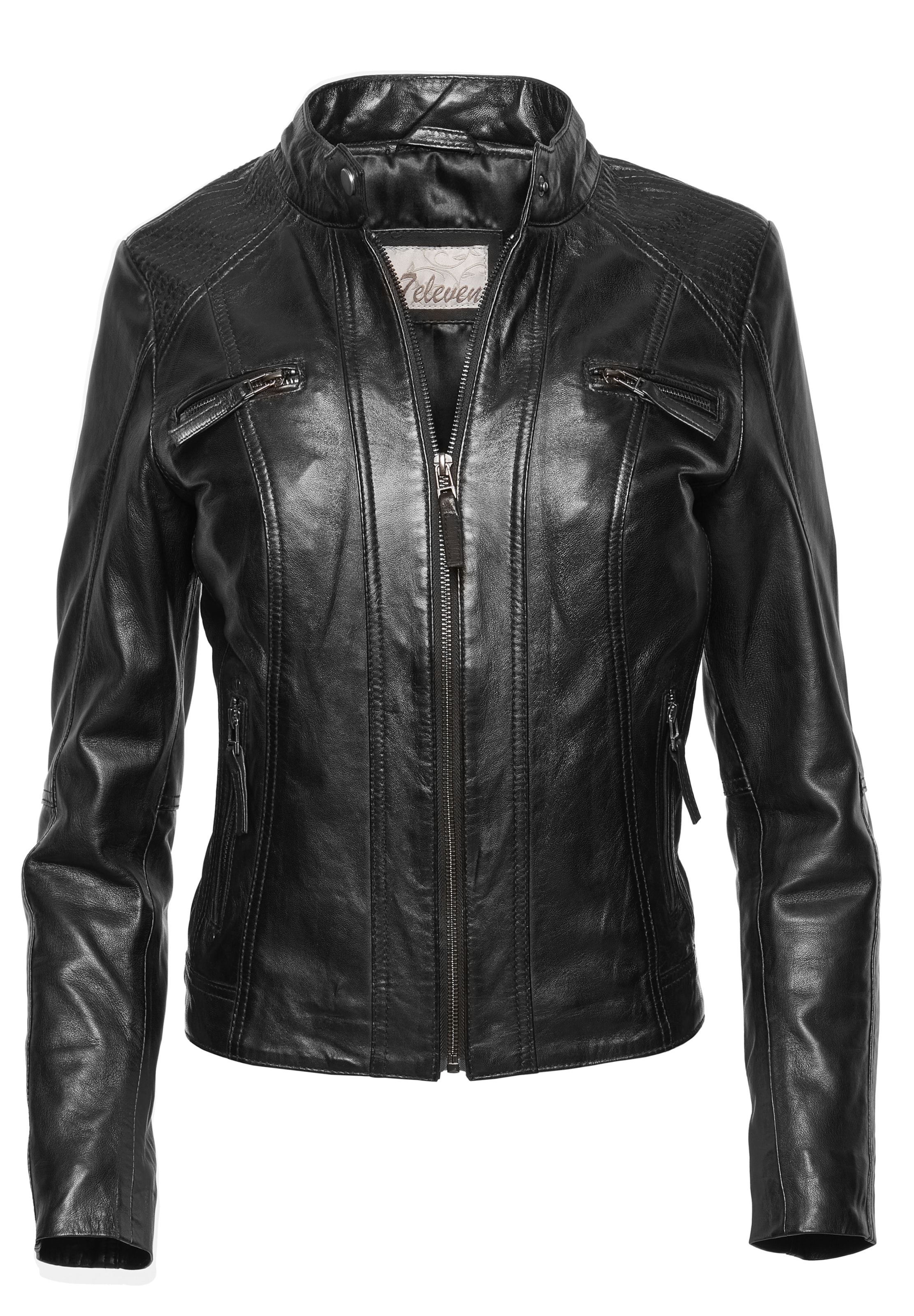 7ELEVEN Between-season jacket 'SEFlora' in Black: front