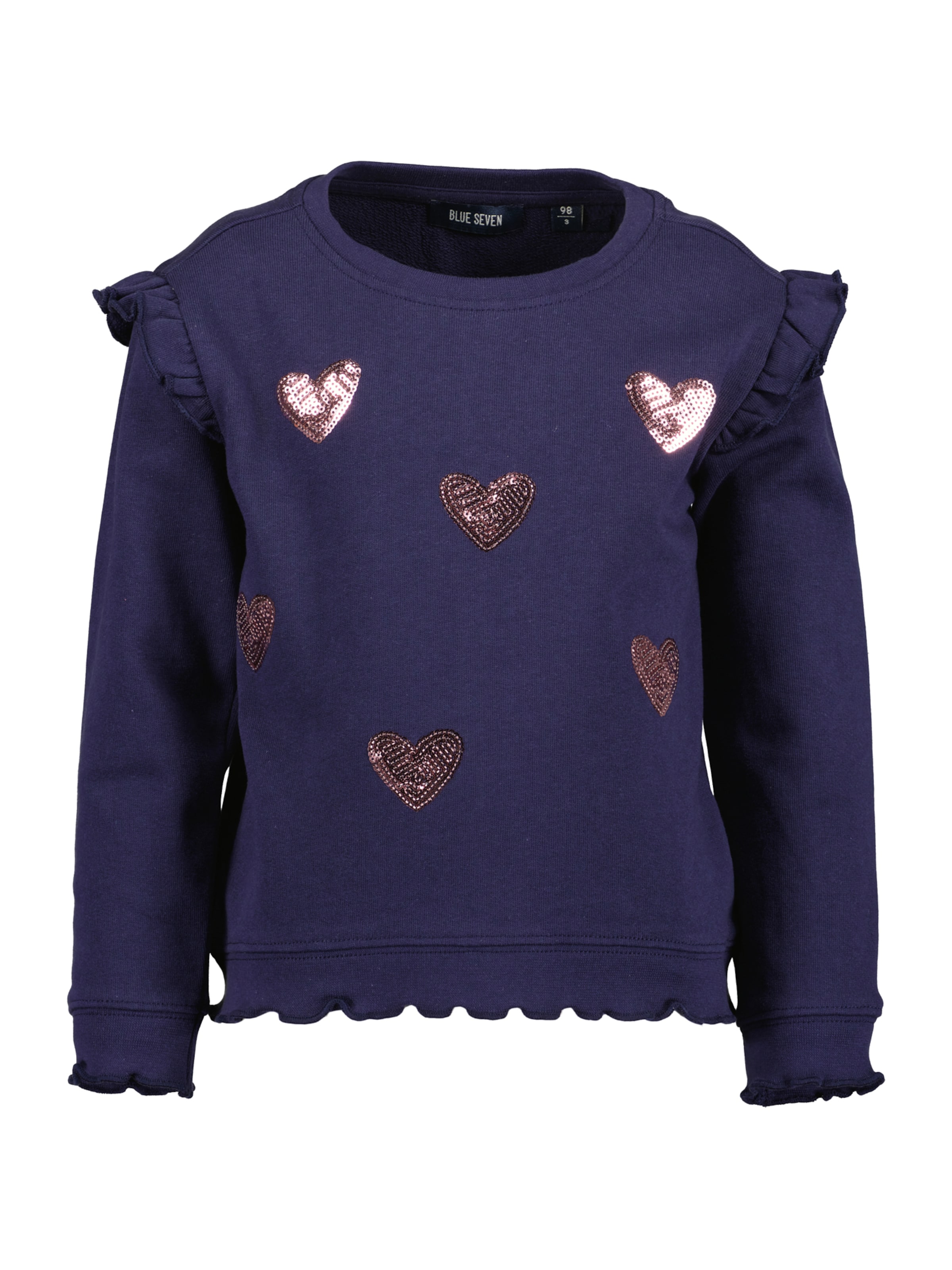 BLUE SEVEN Mikina - Modrá: predná strana