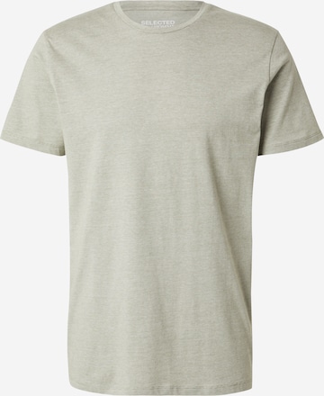 SELECTED Тениска 'SLHASPEN' в сиво: отпред