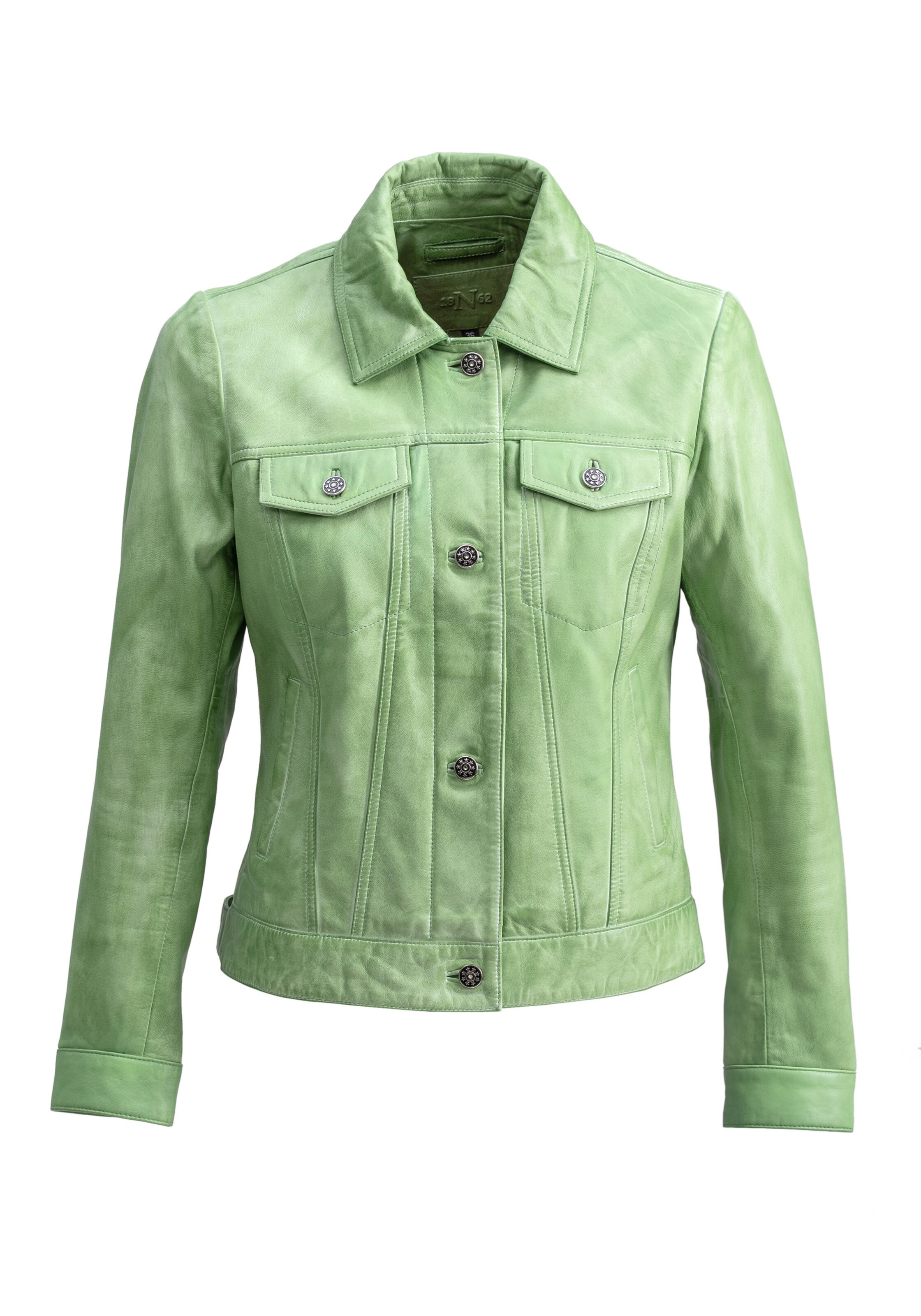 18N62 Tussenjas 'NEBarbados' in Groen: voorkant