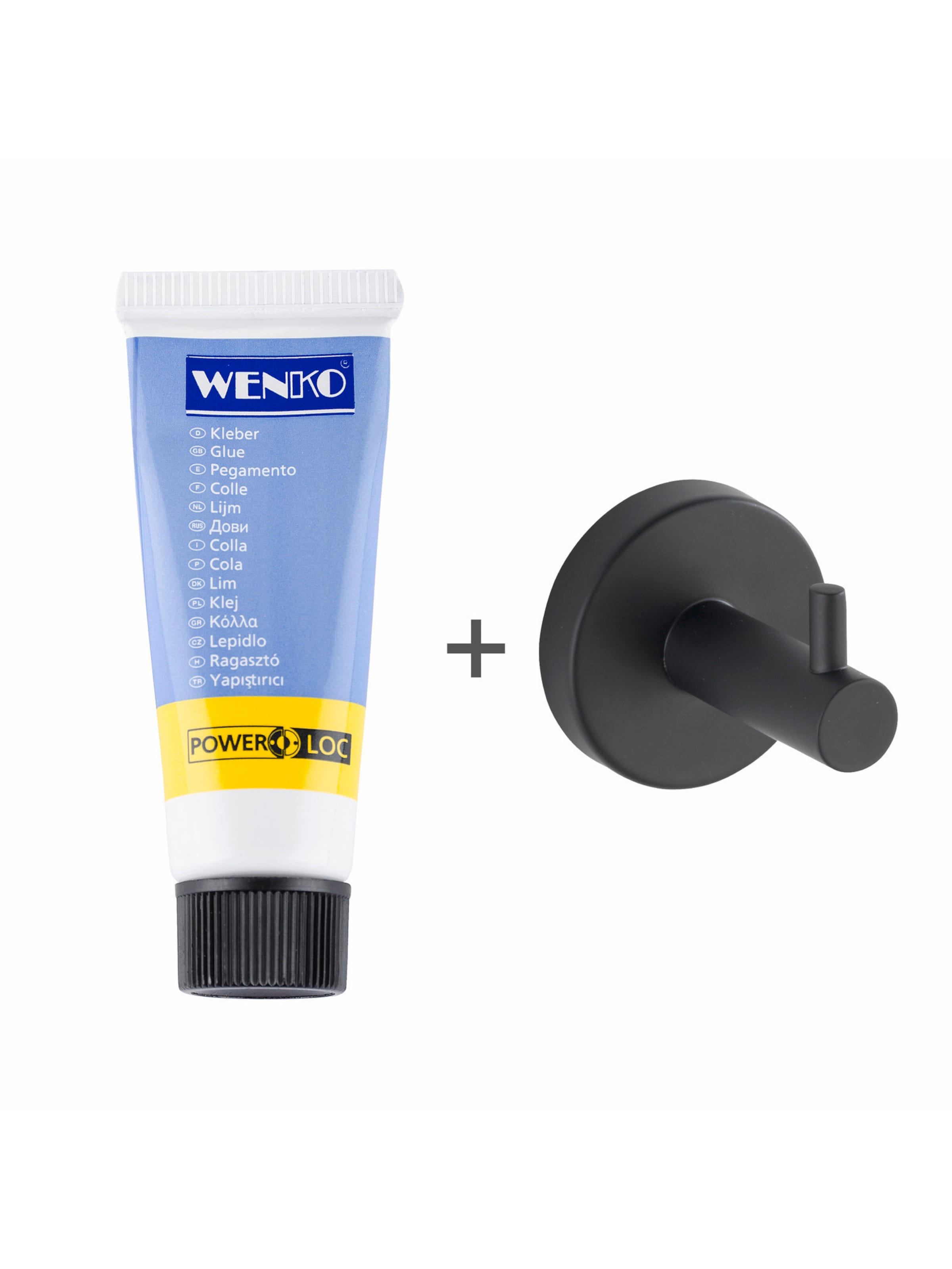 Wenko Hook/Hanger 'Bosio' in Black: front