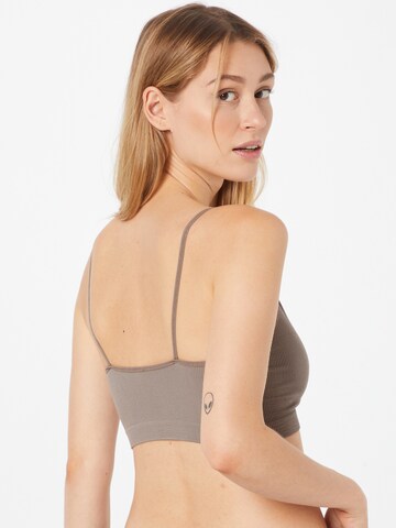 PIECES Bralette Bra 'SYMMI' in Grey