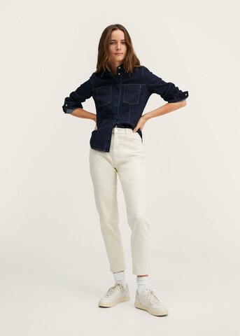 MANGO Regular Jeans 'Newmom' in White