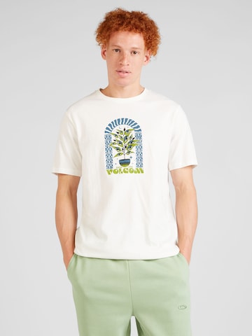 Volcom T-Shirt 'Delights Farm To Yarn' in Weiß: predná strana