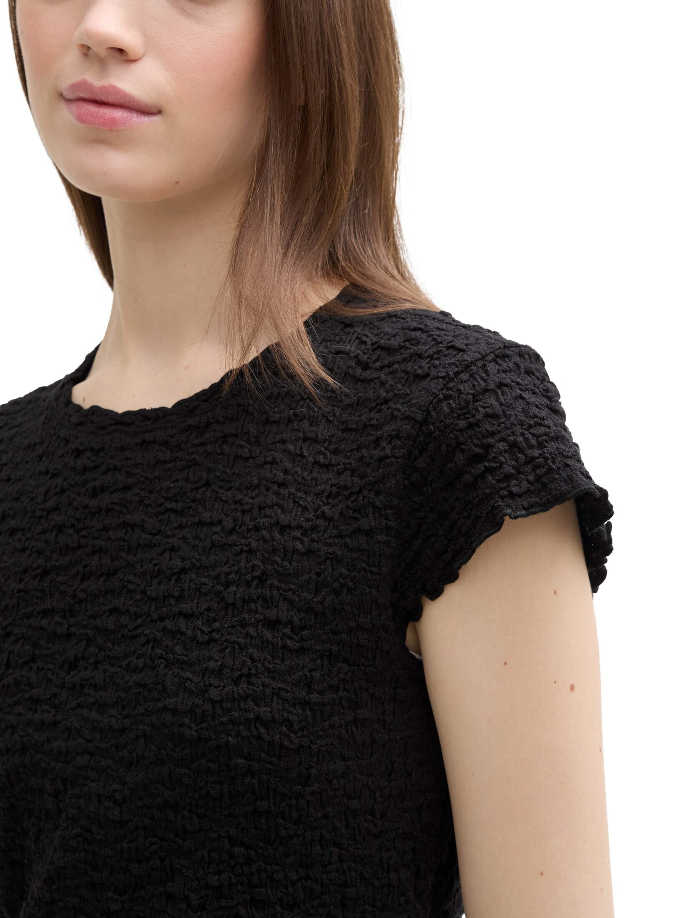 TOM TAILOR DENIM Bluse in Schwarz