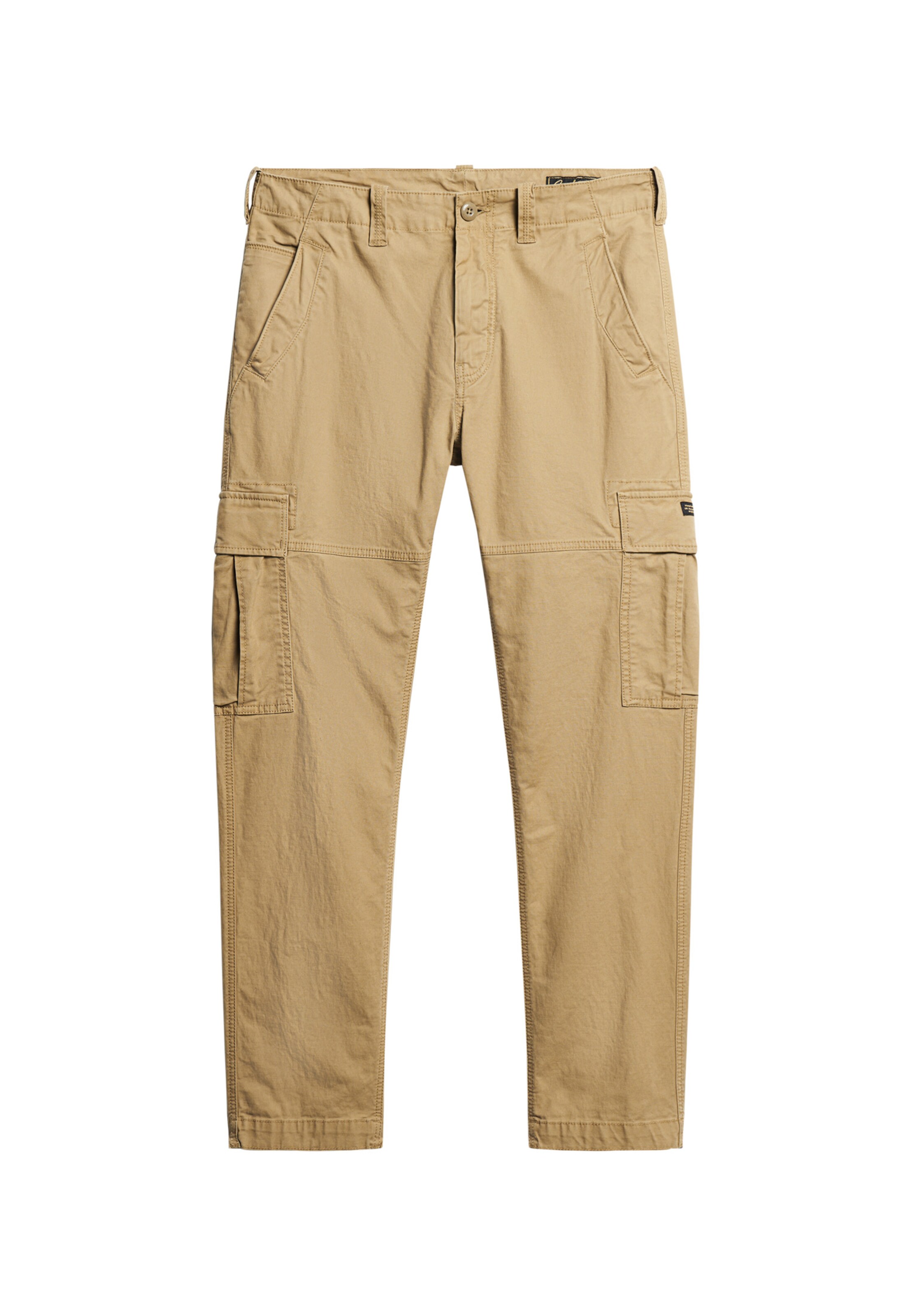 Superdry & Co Regular Cargo Pants in Beige: front