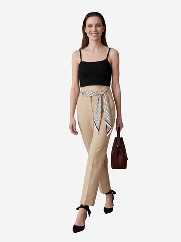 My fashion Regular Pleated Pants in Beige