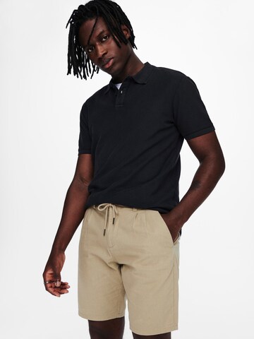 Only & Sons - regular Pantalón plisado 'Leo' en beige