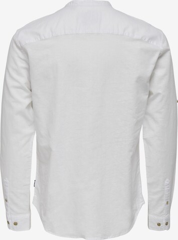 Coupe slim Chemise 'Caiden' Only & Sons en blanc