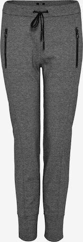 OPUS Tapered Broek 'Levino' in Zwart: voorkant