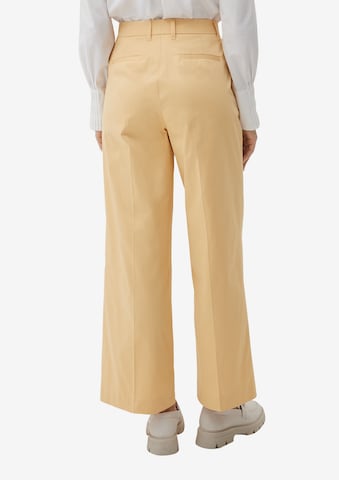 Wide Leg Pantalon à pince s.Oliver BLACK LABEL en jaune