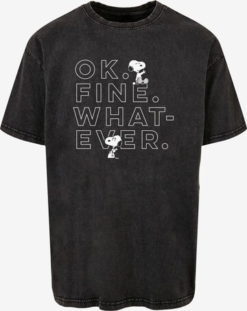 Merchcode T-Shirt 'Peanuts - Ok Fine Whatever' in Grau: predná strana