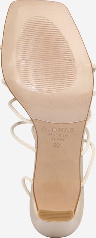 Sandale cu baretă de la Alohas pe alb