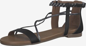 TAMARIS Sandals 'Worms' in Black: front