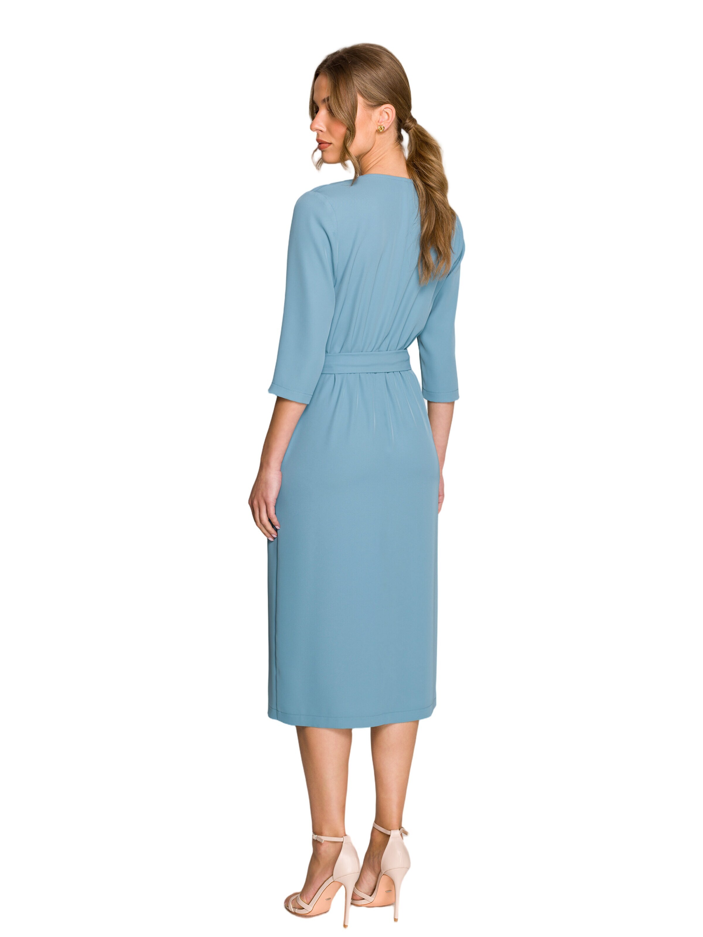 Rochie 'Sukienka z kopertowym motywem' de la Stylove pe albastru