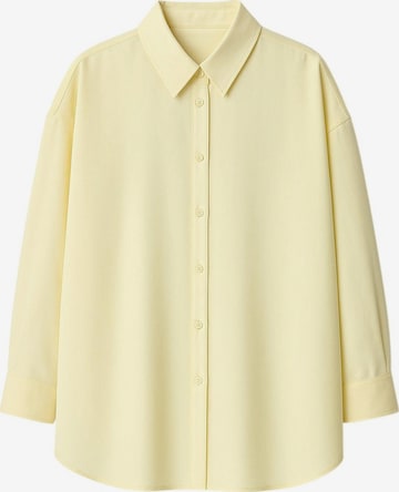 Touché Privé - Camiseta 'Oversized Poplin Shirt' en amarillo: frente