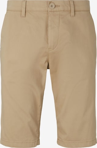 Pantalon chino TOM TAILOR en beige : devant