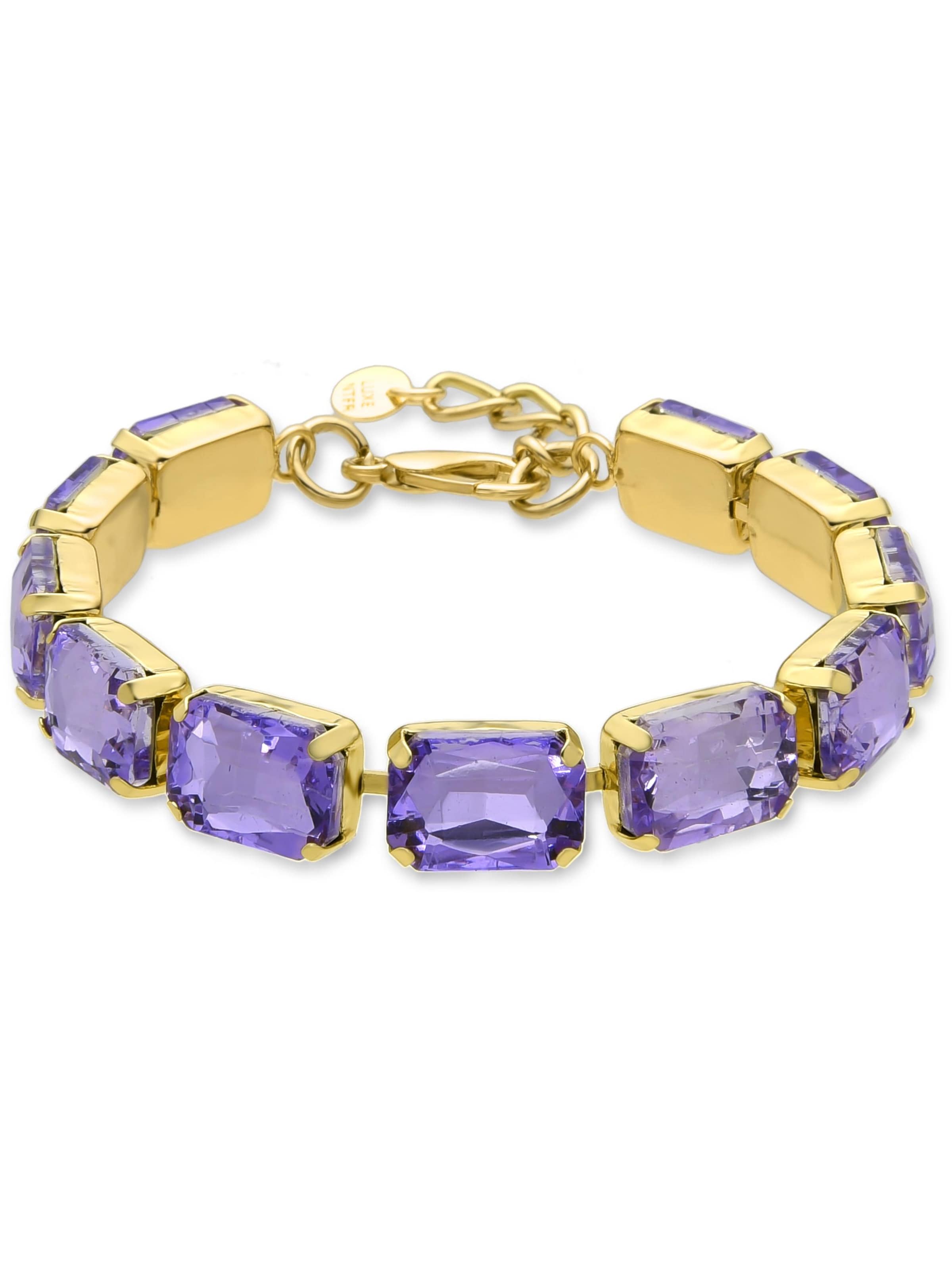 Luxenter - Pulsera 'Ankek' en lila: frente