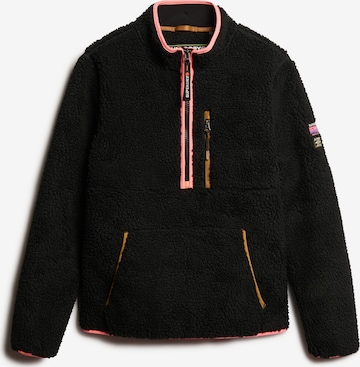 Veste en polaire Superdry en noir : devant