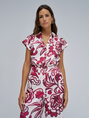 Salsa Jeans Blouse in Rood: voorkant
