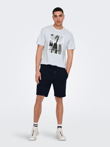 Only & Sons Regular Shorts 'Linus' in Blau