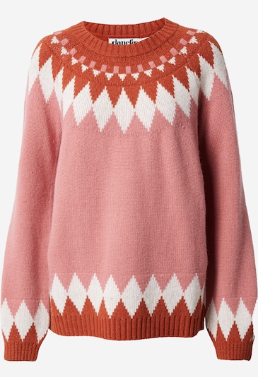 Danefae Sweater 'Hot Stove' in Dark orange / Pink / White, Item view