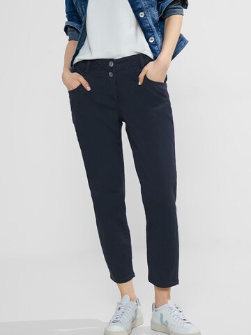 CECIL Slimfit Broek 'Scarlett' in Blauw: voorkant