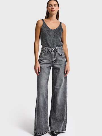 IT'S BASIC Wide leg Jeans 'ELENA Palazzo Mid Rise Jeans' in Grijs