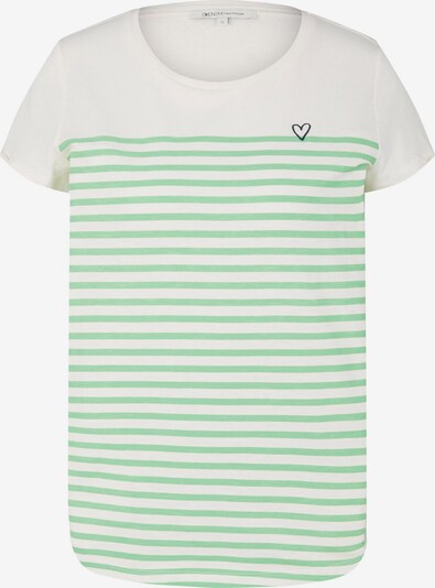 TOM TAILOR DENIM T-Shirt in hellgrün / schwarz / weiß, Produktansicht
