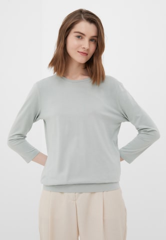 Finn Flare Langarmshirt 'Basic' in Grau: Vorderseite