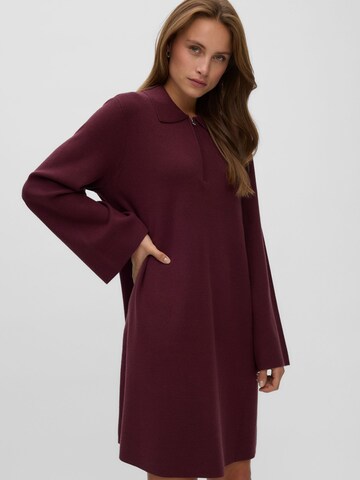 Vero Moda Curve Gebreide jurk 'AWChanna' in Lila: voorkant