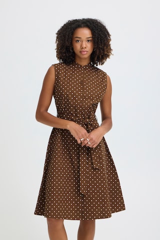 ICHI Dress 'IHFanty' in Brown: front