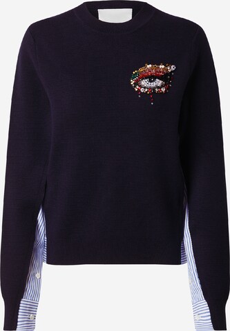 Pullover 'EYE LOVE NY' di 3.1 Phillip Lim in blu: frontale