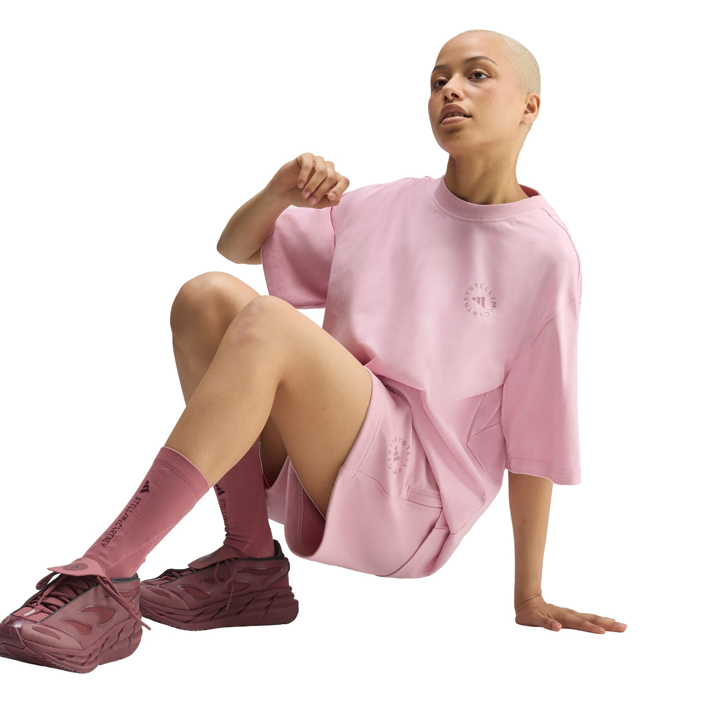 ADIDAS BY STELLA MCCARTNEY Функционална тениска в розово
