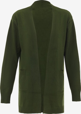 boline Knit Cardigan in Green: front
