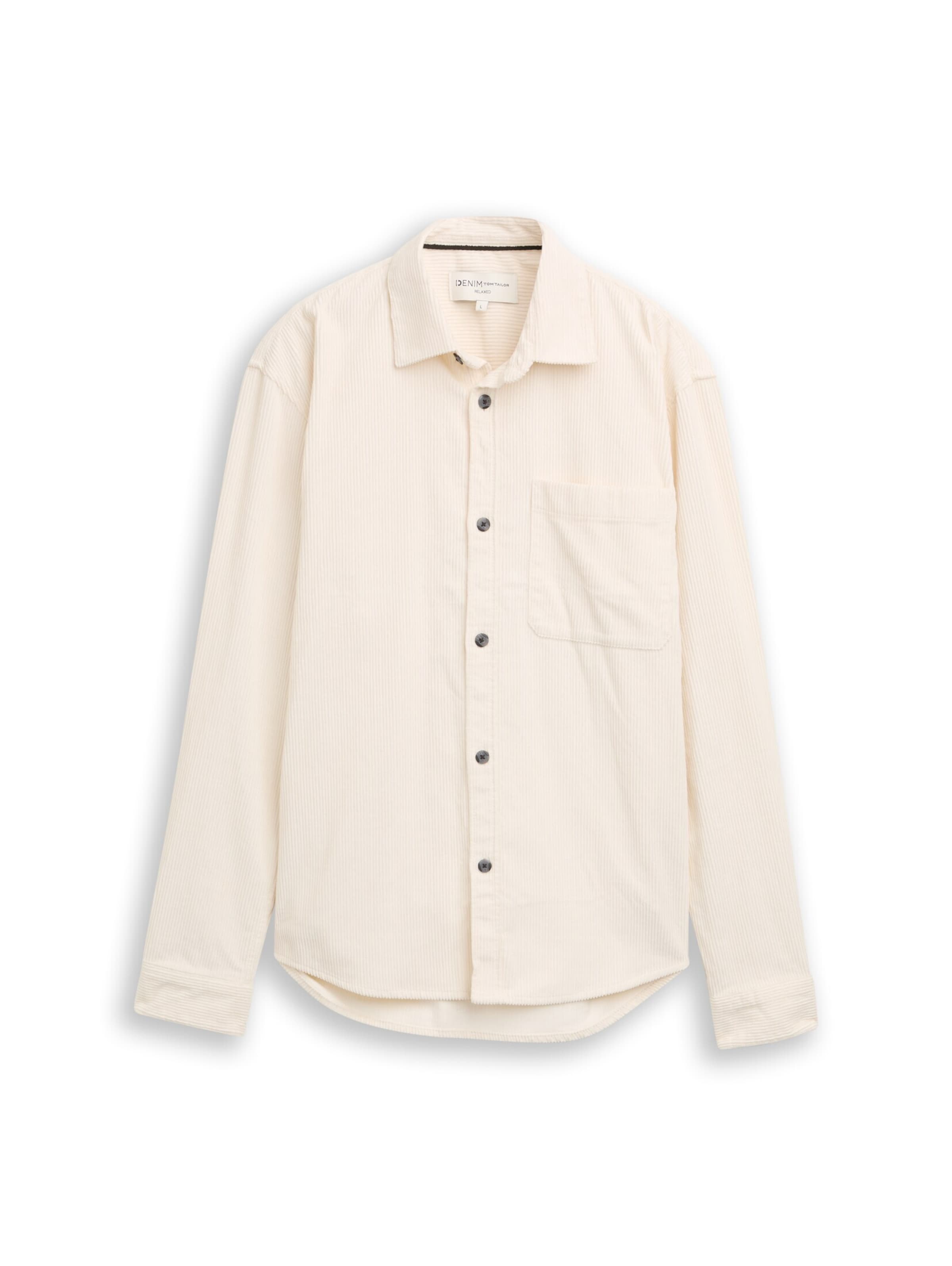 TOM TAILOR DENIM Overhemd in Wit: voorkant
