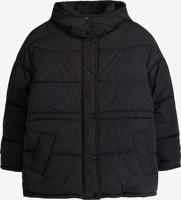 Bershka Winter Jacket in Black: front